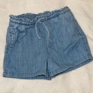 Light Blue Denim Drawstring Kid’s Shorts